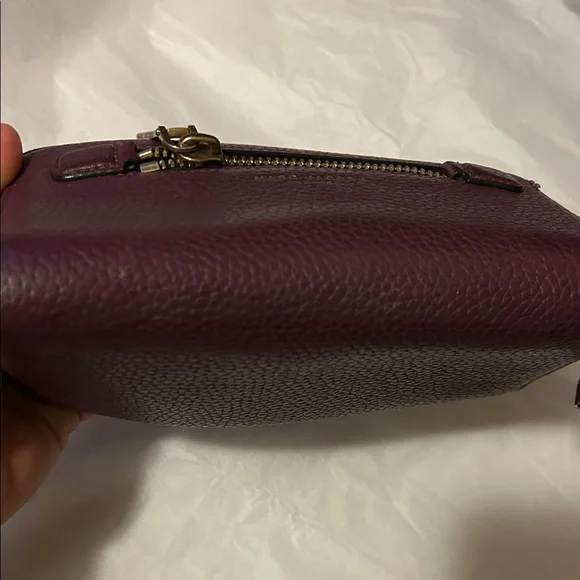 Marc Jacobs Aubergine Leather Wallet with Gold Accents - Picture 2 of 13